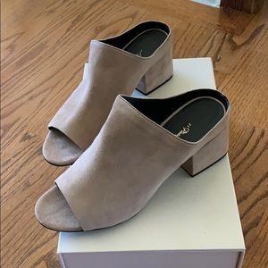 Philip Lim Cube Mule 55mm Heel Open Toe Fawn Color